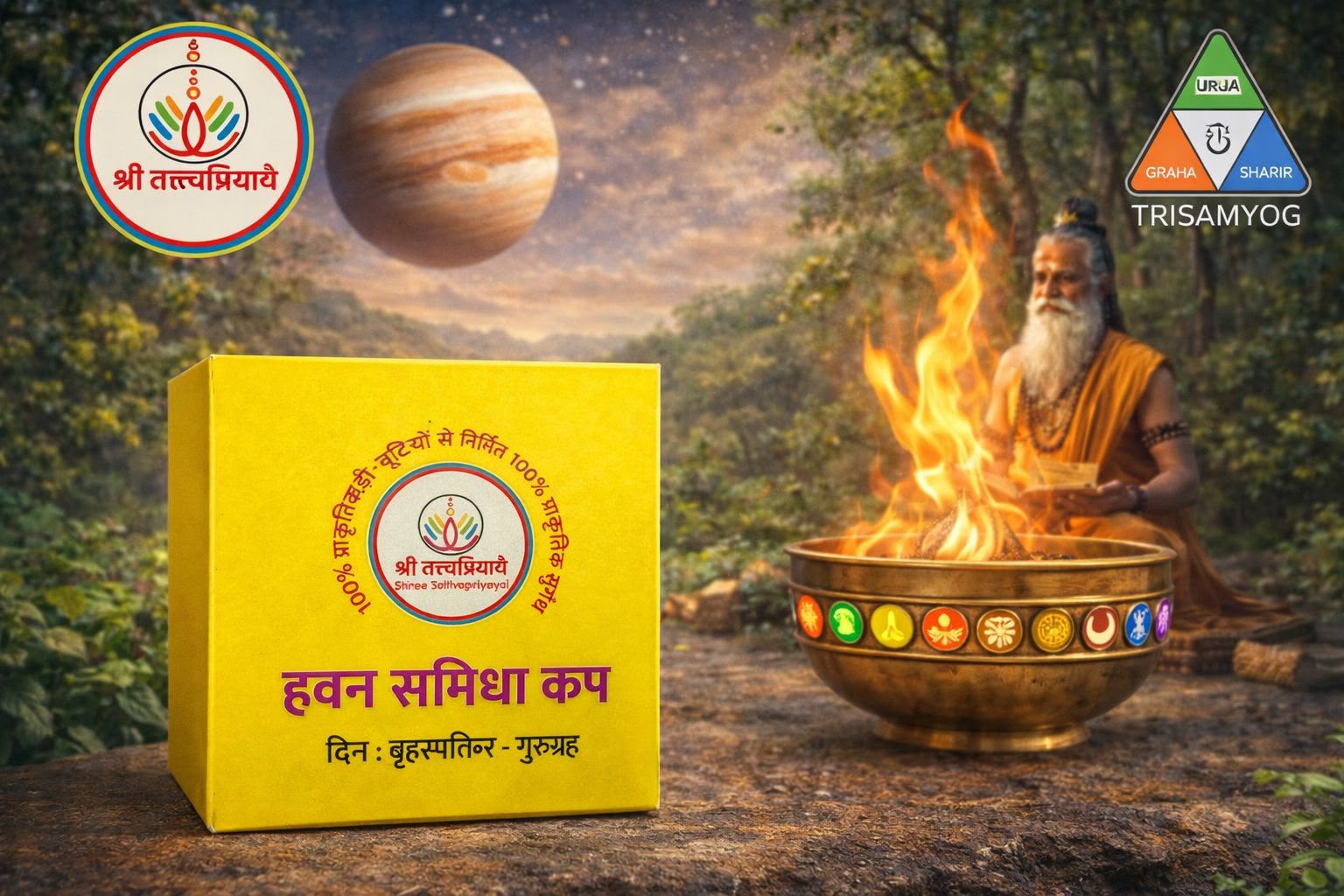 Guru Grah Hawan Samidha Katori (Jupiter / Thursday)